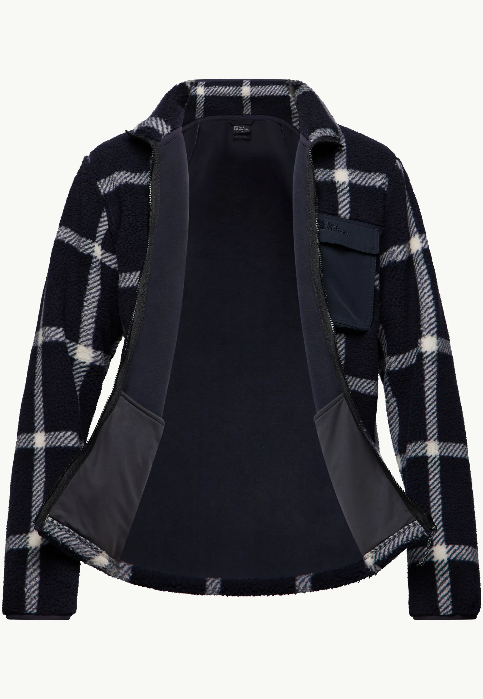 Fashion Felslicht Check Jkt M Herren Fleece|Fleecejacken