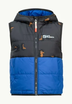 Hot Gleely Ins Hooded Vest K Kinder Fleece|Fleecejacken