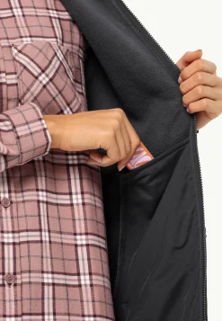 Online High Curl Long Vest W Damen Fleece|Fleecejacken