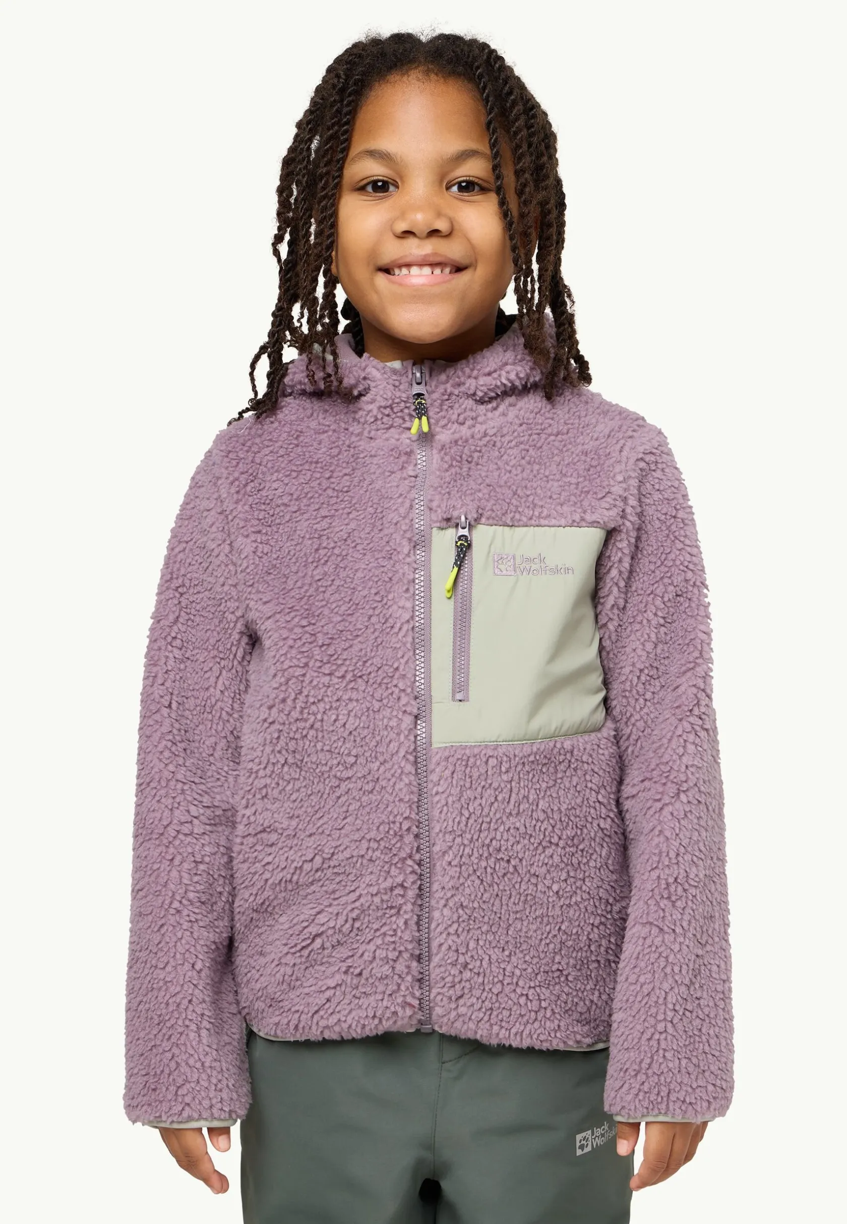 New Ice Curl Hood Jacket K Kinder Fleece|Fleecejacken