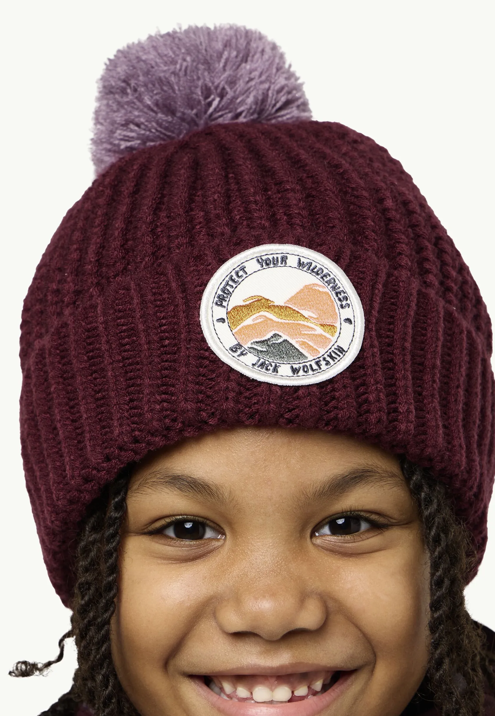 Best Pompom Badge Beanie K Kinder Mützen
