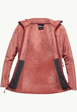 Clearance Rotwand Hooded Fz W Damen Fleece|Fleecejacken